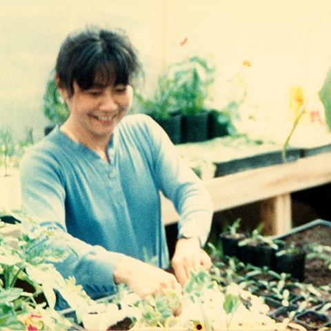 Mariko Hirano gardening
