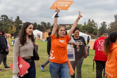 Volunteer Jacqueline King outreach event